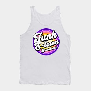 FUNK E-TOWN SOUNDCAST  - Staged Gradient Logo (purple/gold) Tank Top